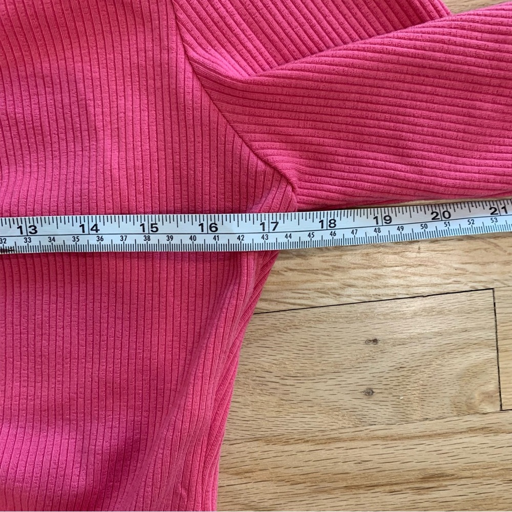 Reformation NWT Elin Knit Top Cropped Ribbed Pink Y2K Size XL - Picture 11 of 12